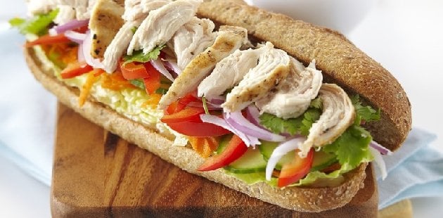 Poulet crudités